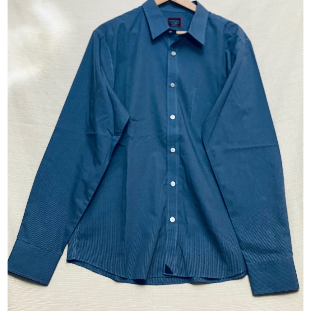 UNTUCKit Button Down Mens XL Blue Excellent Slim Fit Wrinkle Free Micro Check - Picture 1 of 10